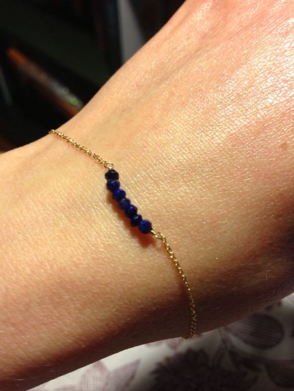Beautiful Lolabean lapis bracelet.